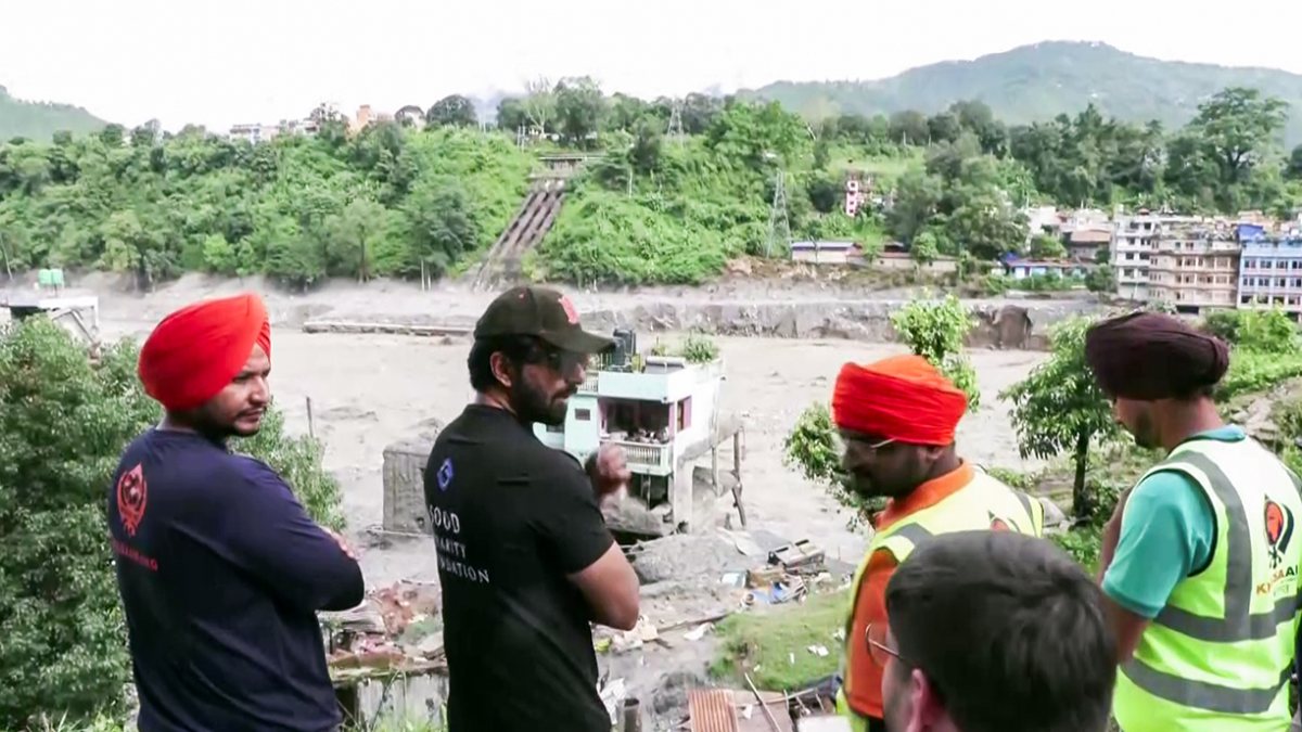 Bollywood actor Sonu Sood meets Nepal flood survivors