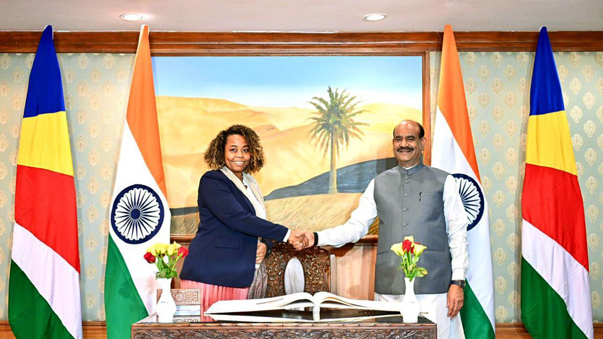 Lok Sabha Speaker meets Seychelles Assembly Speaker in New Delhi