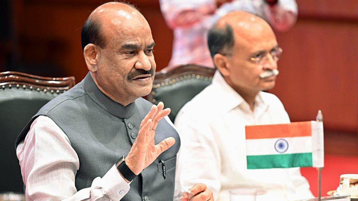 Om Birla meets Seychelles Speaker at Parliament House