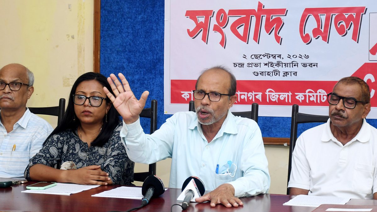 CPI(M) leader addresses press conference in Guwahati