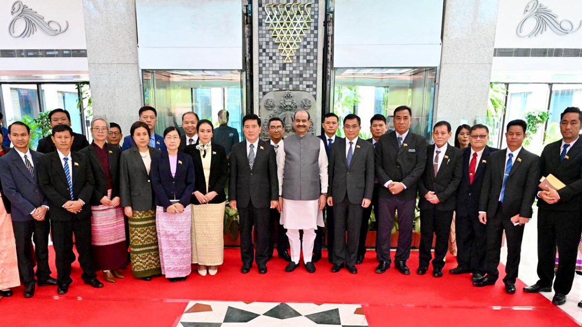 Om Birla meets Myanmar parliamentary delegation in New Delhi