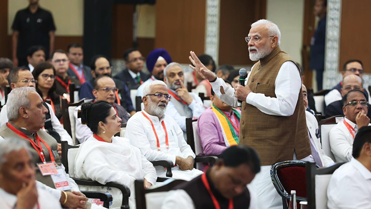 Modi addresses water summit at Sushma Swaraj Bhawan
