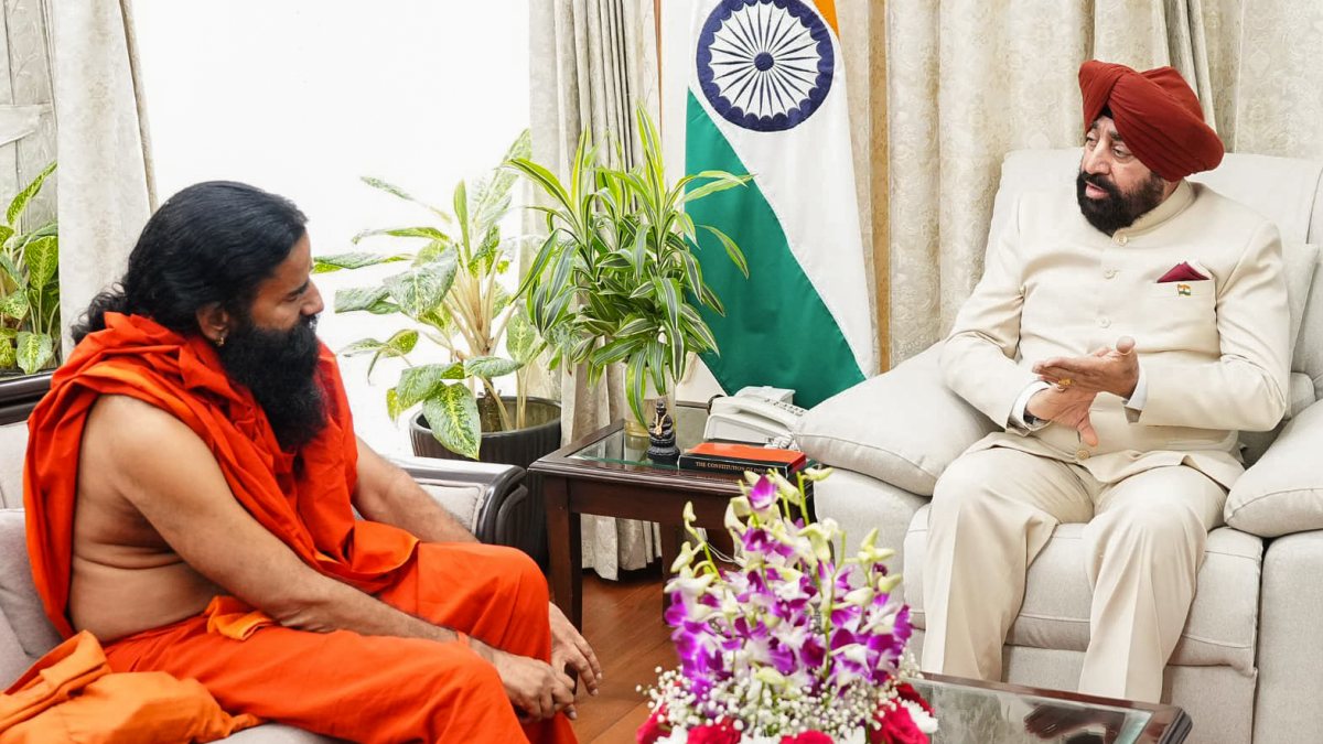 Uttarakhand Governor meets Baba Ramdev in Dehradun