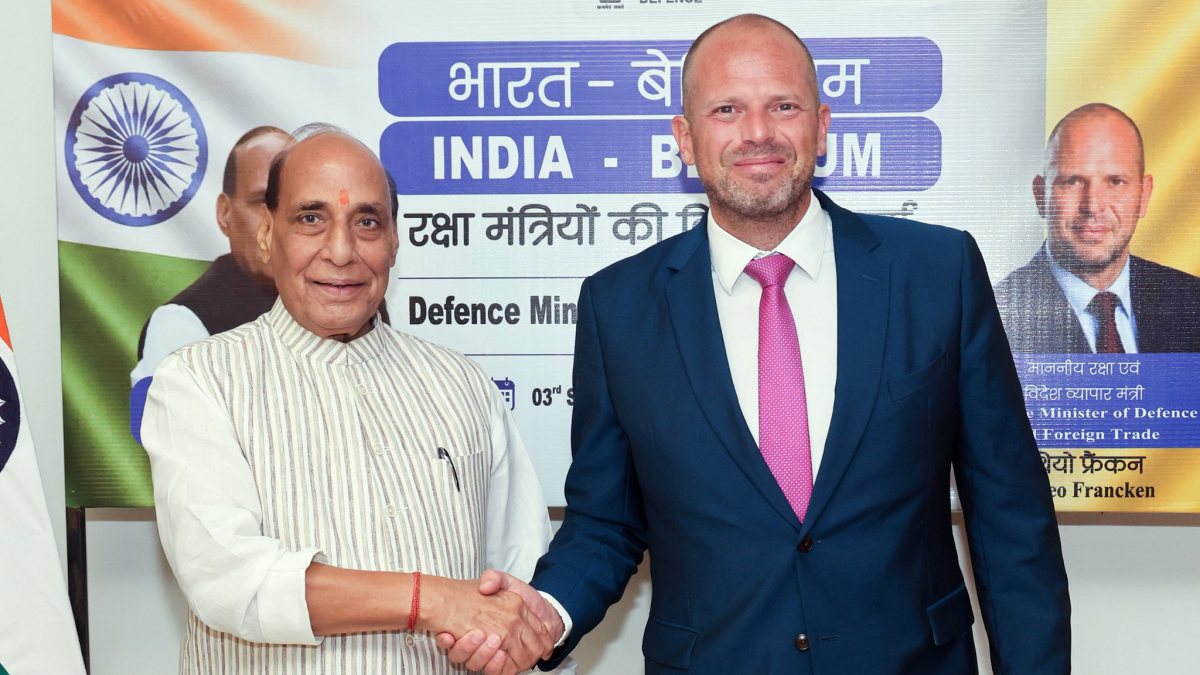 Rajnath Singh meets Belgium's defence minister in New Delhi