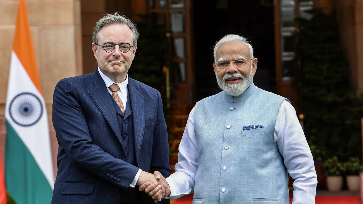 Modi meets Belgian PM De Wever at Hyderabad House
