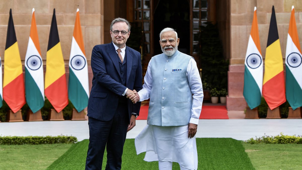 Modi meets Belgian PM De Wever at Hyderabad House