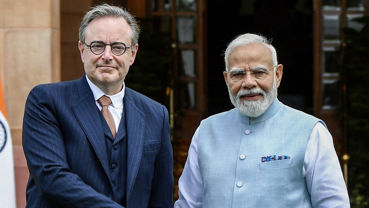 Modi welcomes Belgian PM De Wever at Hyderabad House