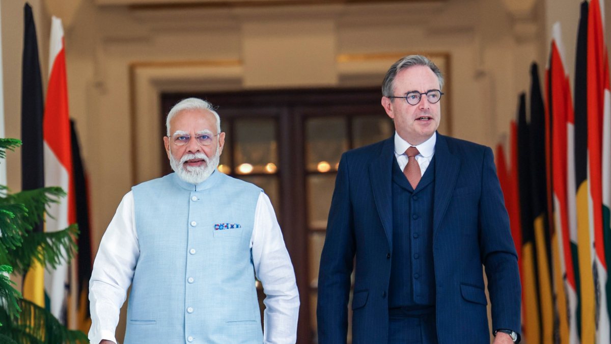 Modi meets Belgian PM De Wever at Hyderabad House