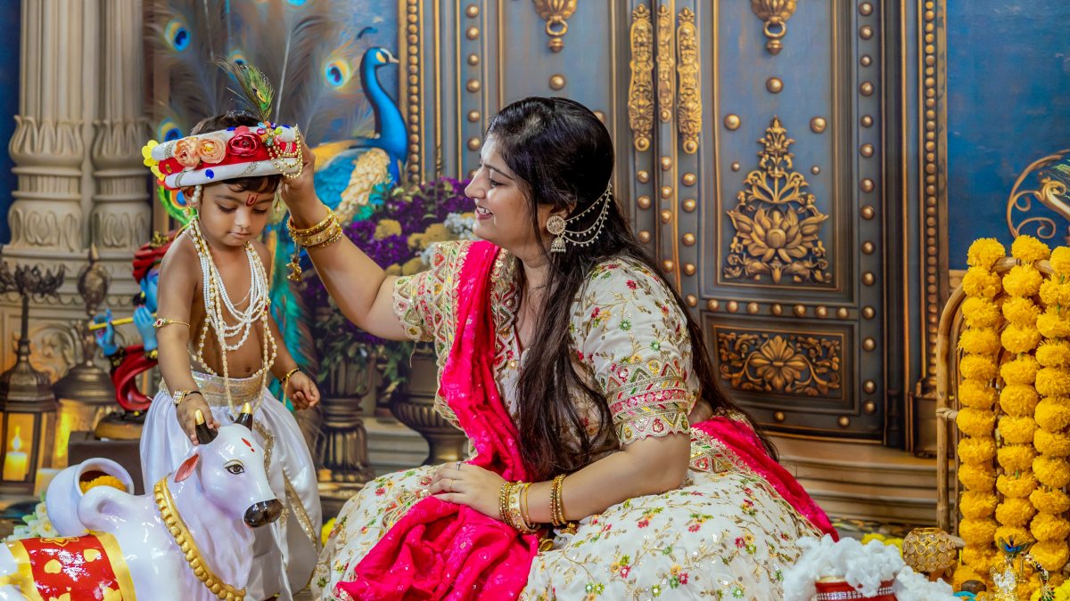 Jaipur mother and child pose as Yashoda and Krishna ahead of Janmashtami