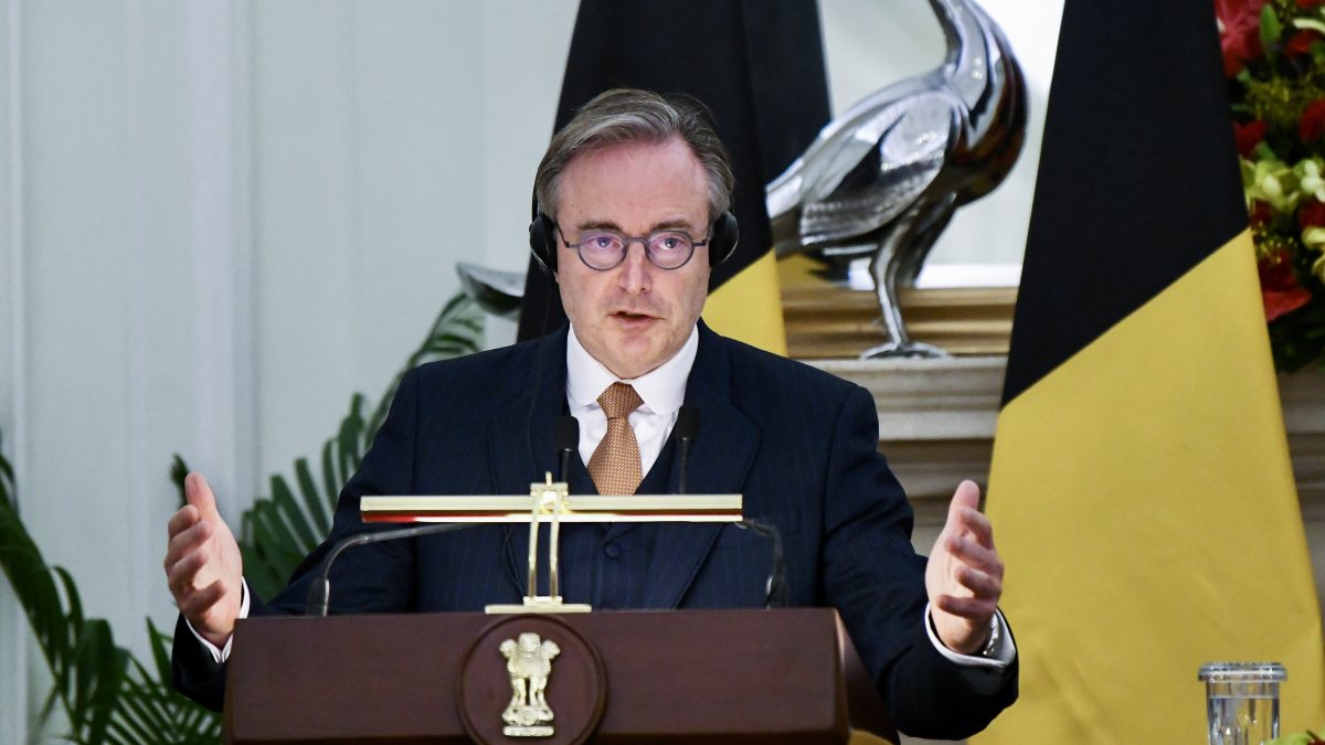 Belgian PM De Wever addresses press meet in New Delhi