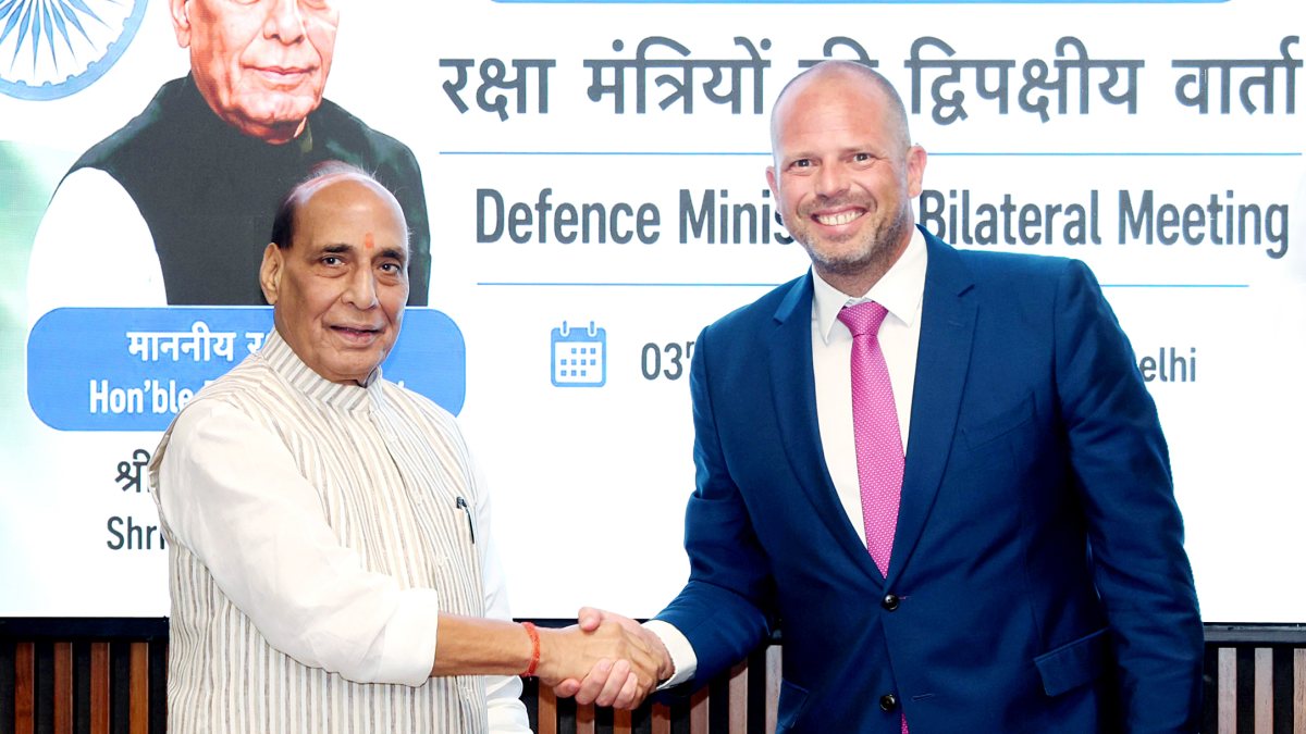 Rajnath Singh meets Belgian defence minister in New Delhi