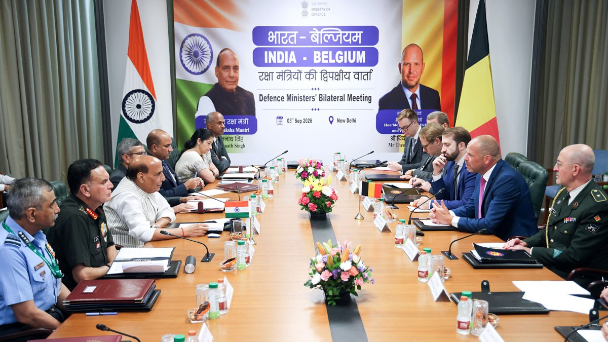 Rajnath Singh meets Belgian defence minister in New Delhi