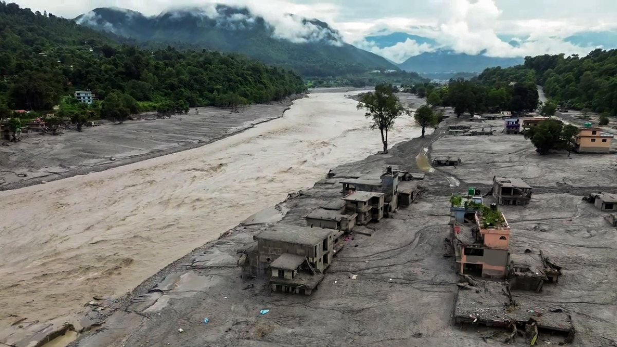Drone footage shows Trishuli flood devastation in Nuwakot