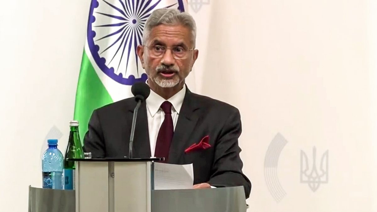 Jaishankar addresses press conference in Kyiv