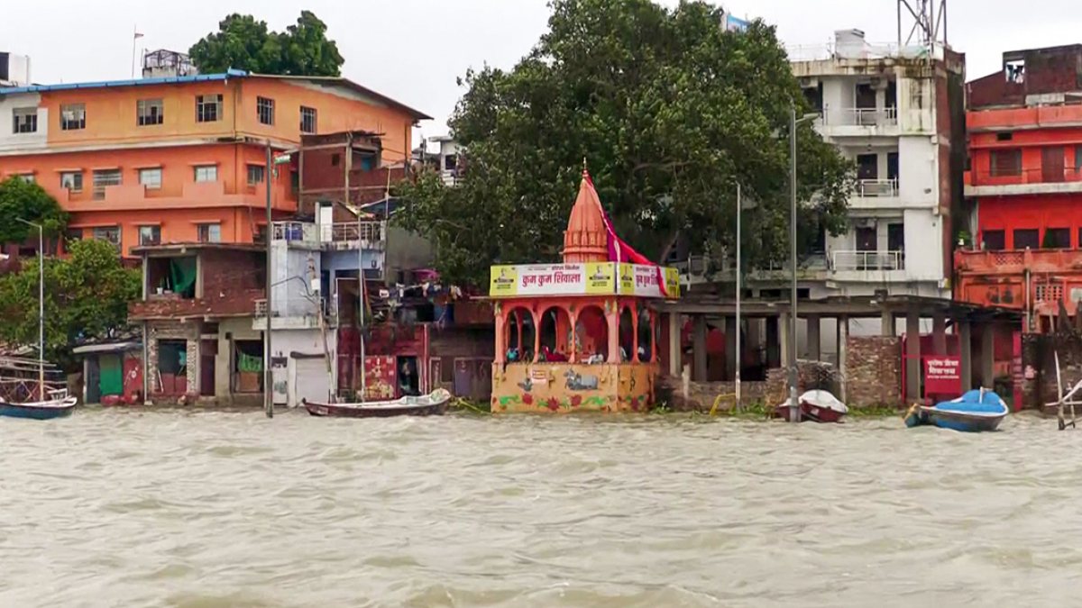 Rising Ganga and Yamuna waters flood settlements in Prayagraj