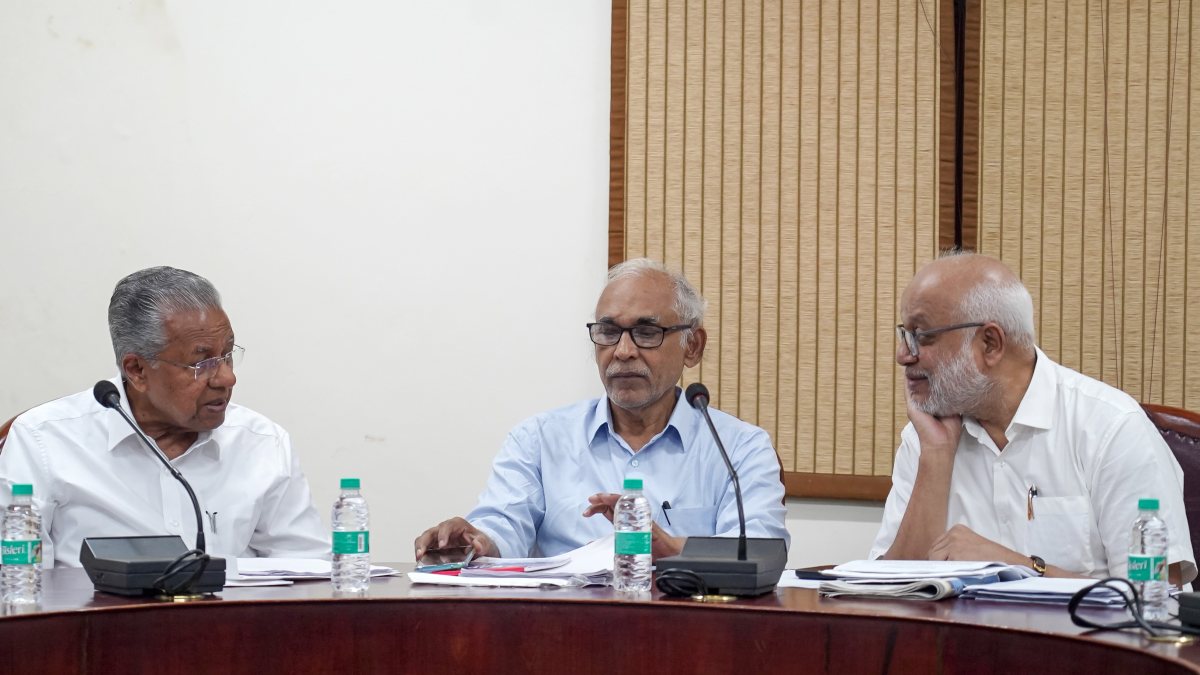 CPI(M) leaders meet at AKG Bhawan in New Delhi