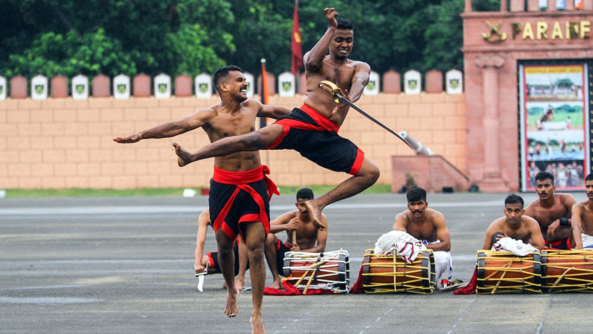 Indian Army cadets showcase Kalaripayattu at OTA Chennai