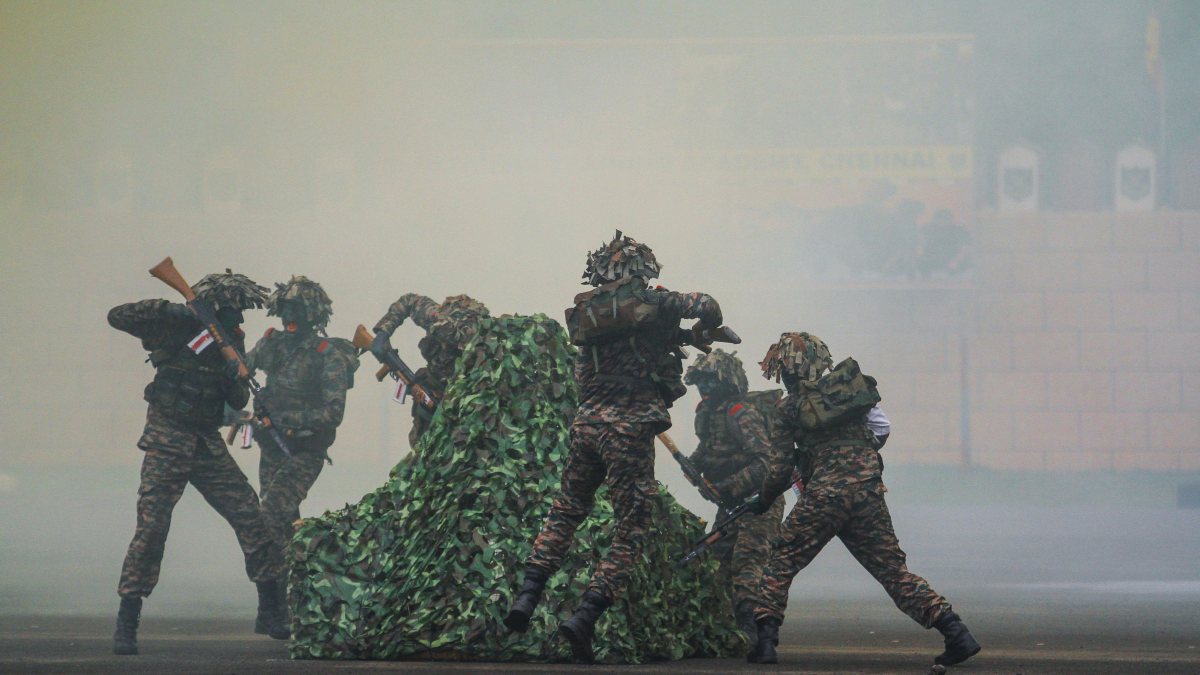Indian Army cadets drill ahead of Chennai graduation ceremony