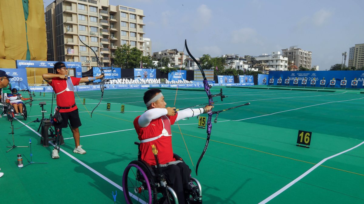 Para archers train at Sabarmati Riverfront for World Series