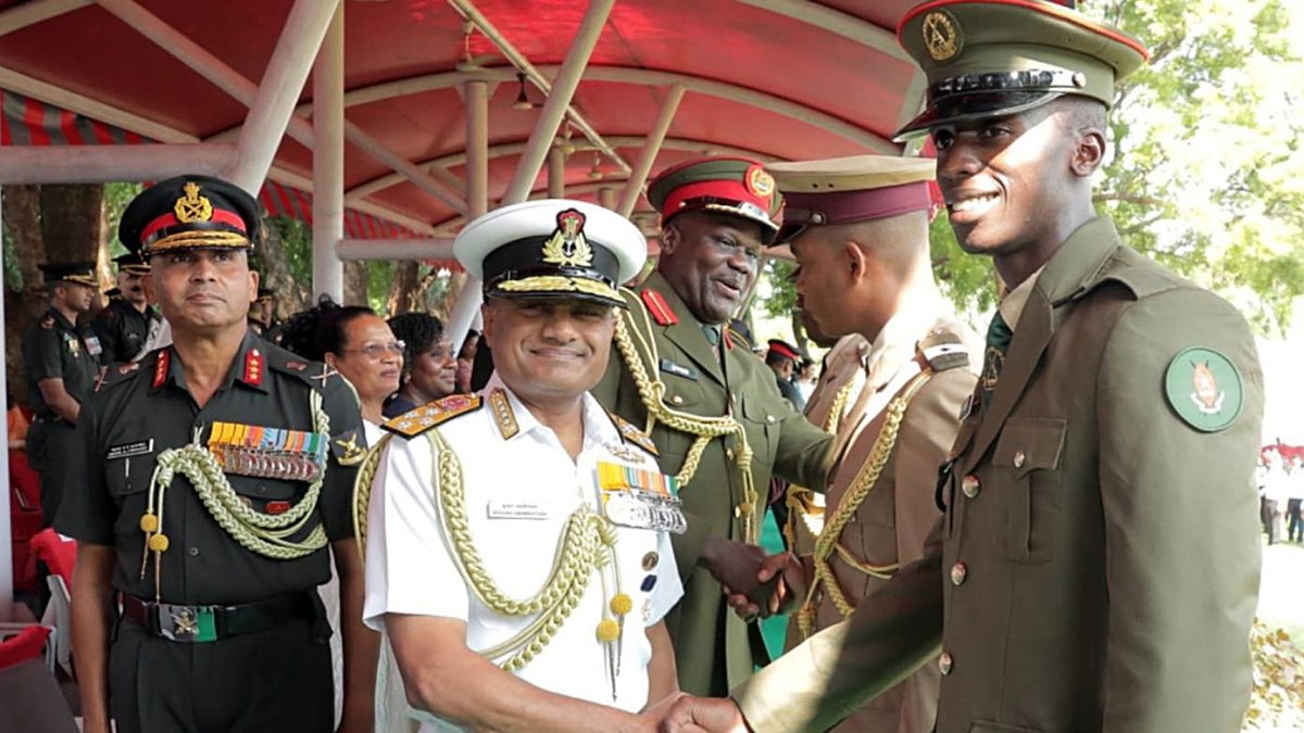 Navy chief greets cadet at OTA passing out parade in Chennai