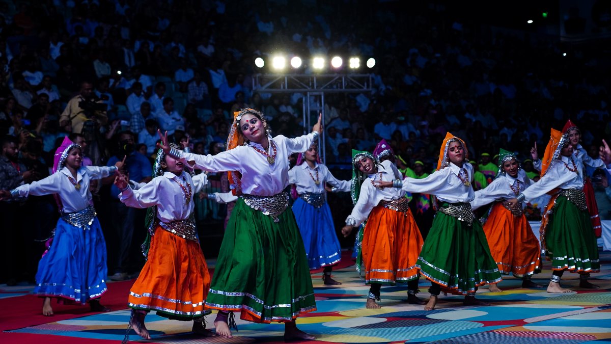 Students perform at Teachers' Day event in New Delhi