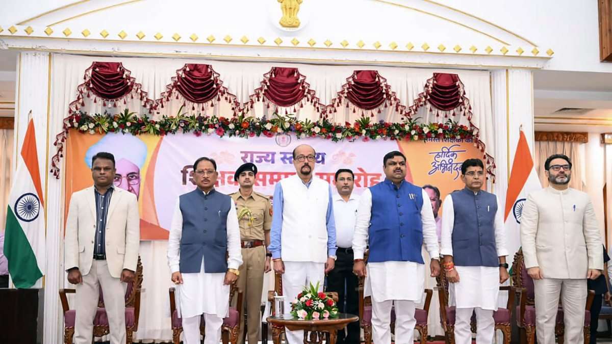 Chhattisgarh CM, Governor honour teachers on Teachers' Day in Raipur