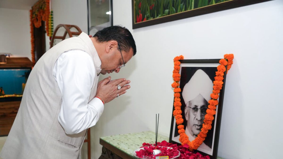 Dhami pays tribute to Radhakrishnan on birth anniversary