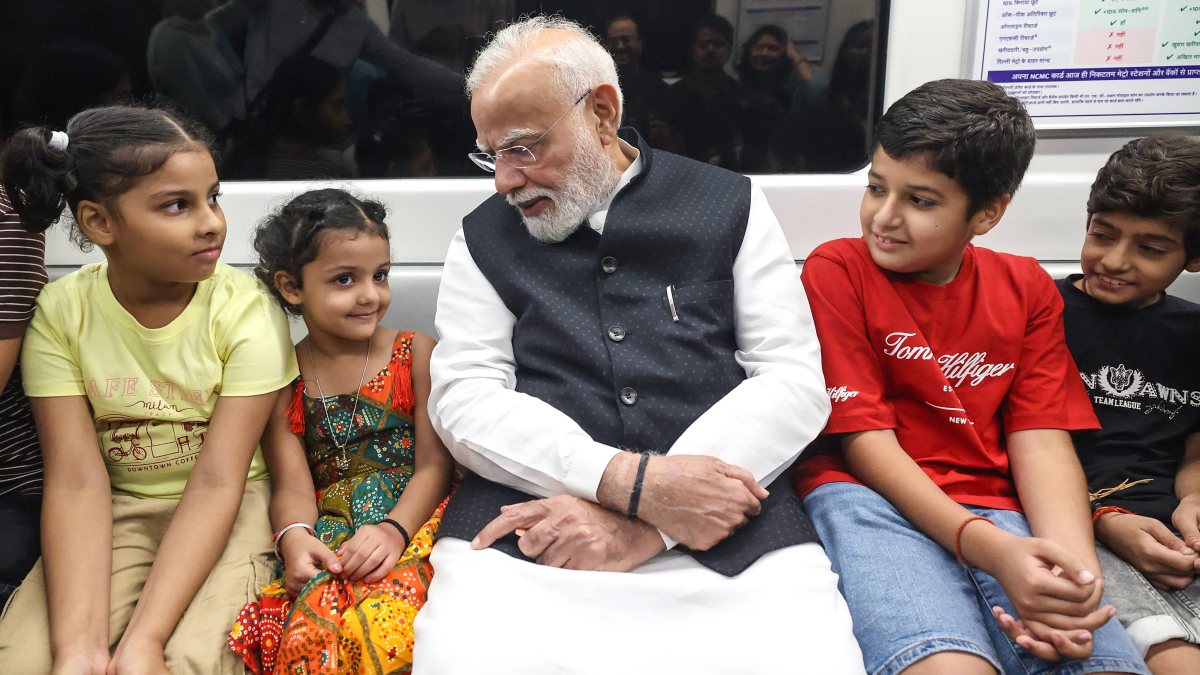 PM Modi rides Delhi Metro to SRCC centenary fete