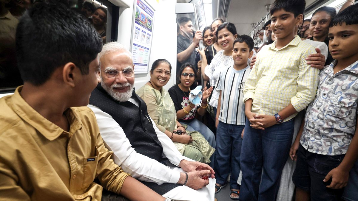PM Modi rides Delhi Metro to SRCC centenary fete