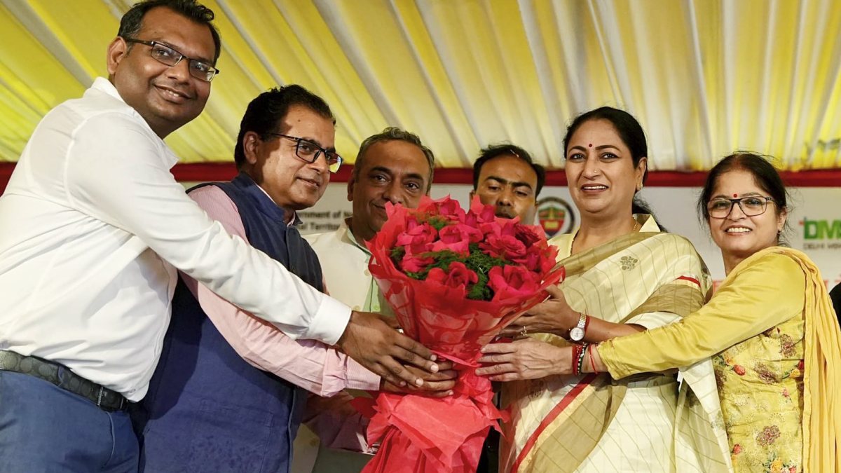 Delhi CM Rekha Gupta inaugurates projects in Pitampura