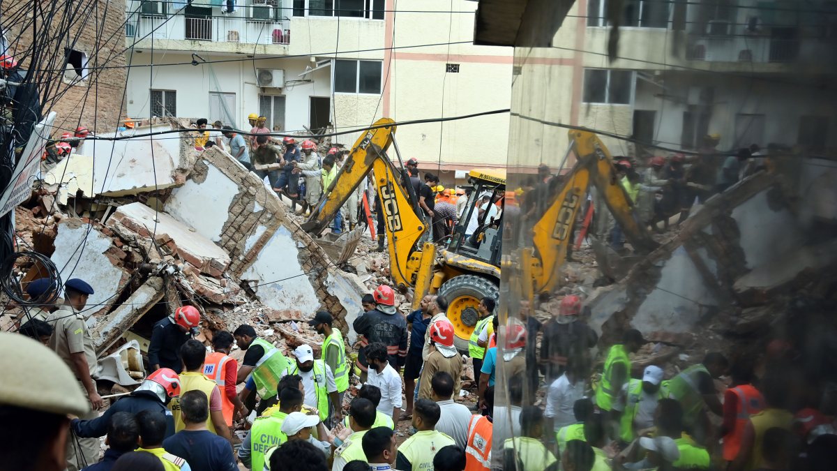 Rescue ops continue after Delhi building collapse near Satya Niketan