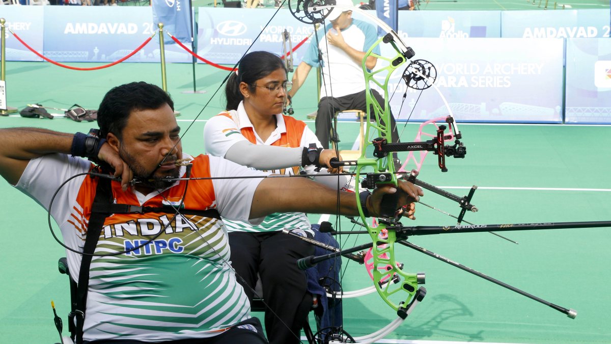 Indian archers compete at World Archery Para Series in Ahmedabad