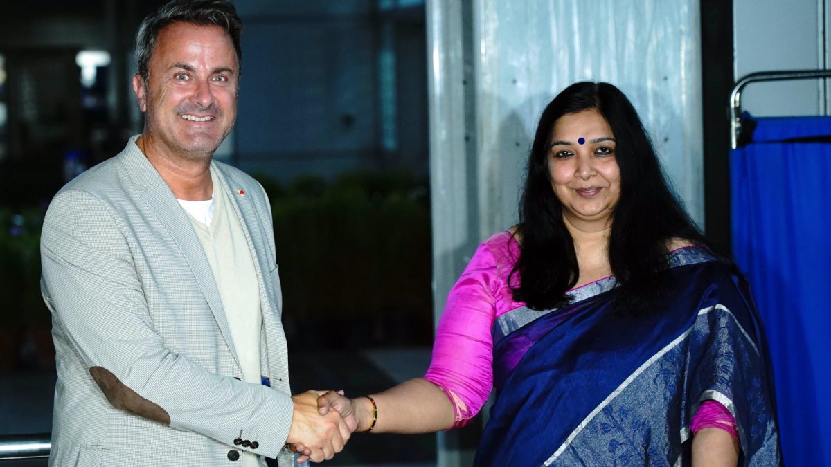 Luxembourg Deputy PM Xavier Bettel arrives in New Delhi on official visit