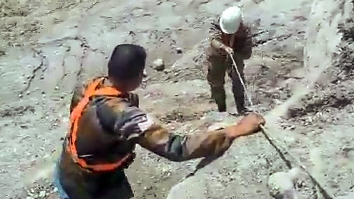 Indian and Nepali teams enter tunnel during rescue operation