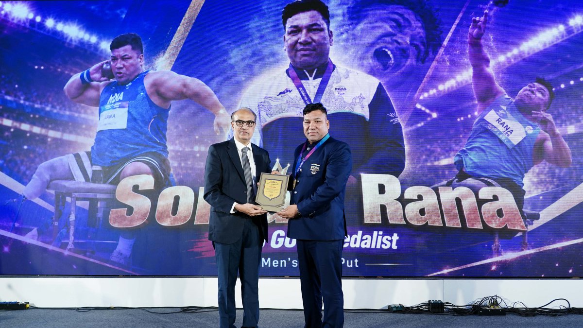 Para-athlete Soman Rana honoured at Champions Conference