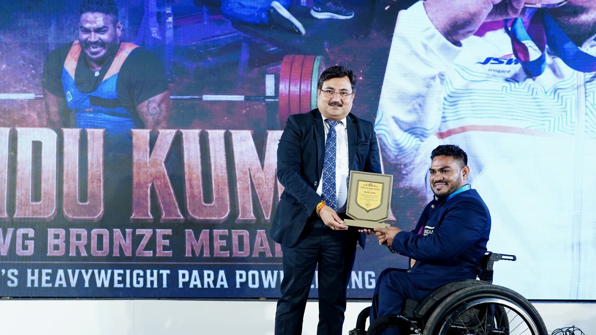 Para powerlifter Jhandu Kumar honoured in New Delhi