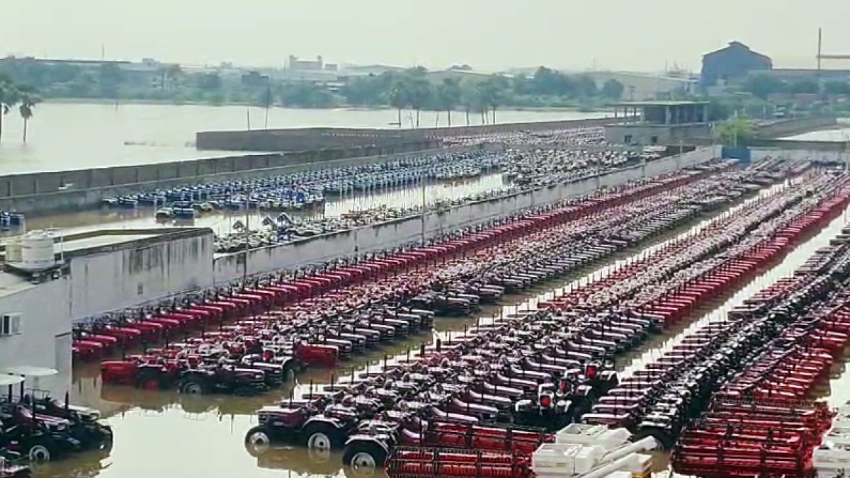 Bihar floods: Tractor yard submerged as Ganga overflows in Patna