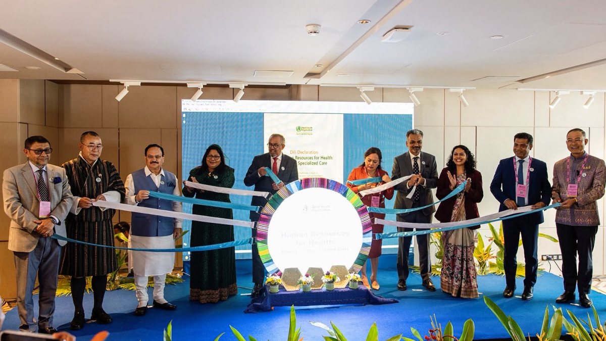 JP Nadda and WHO chief at health meet in Dili