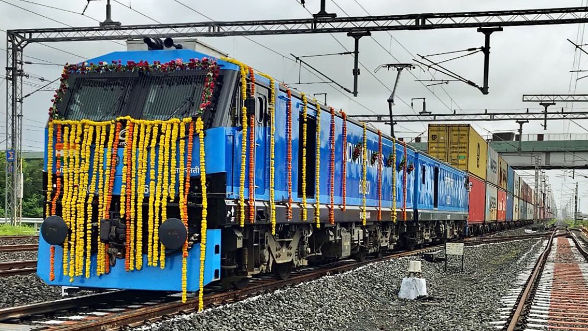 PM Modi flags off freight trains on Dedicated Freight Corridor