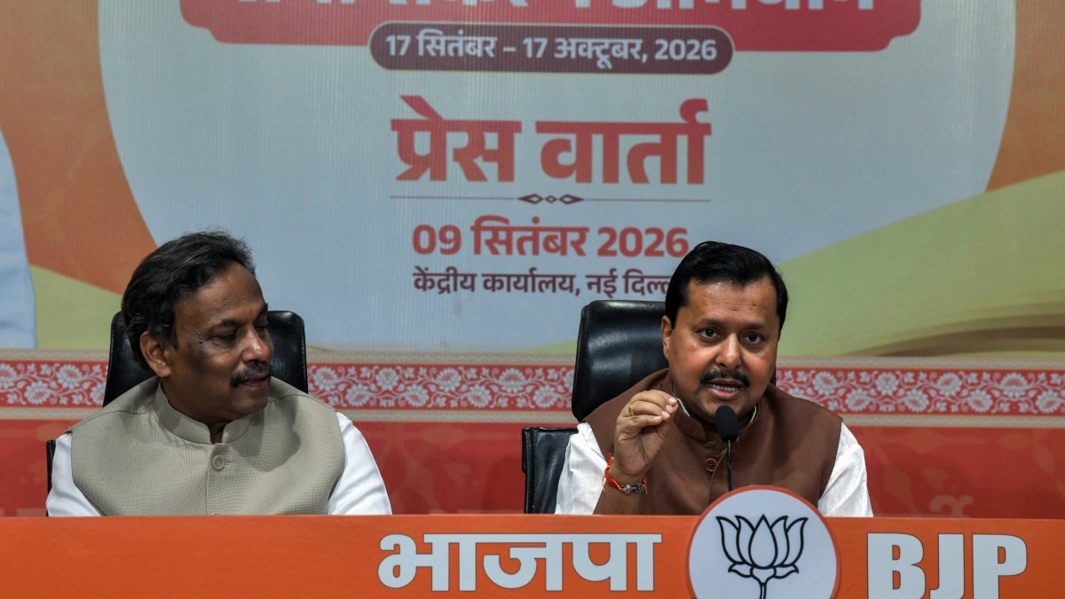 BJP chief Nitin Nabin addresses press conference in New Delhi