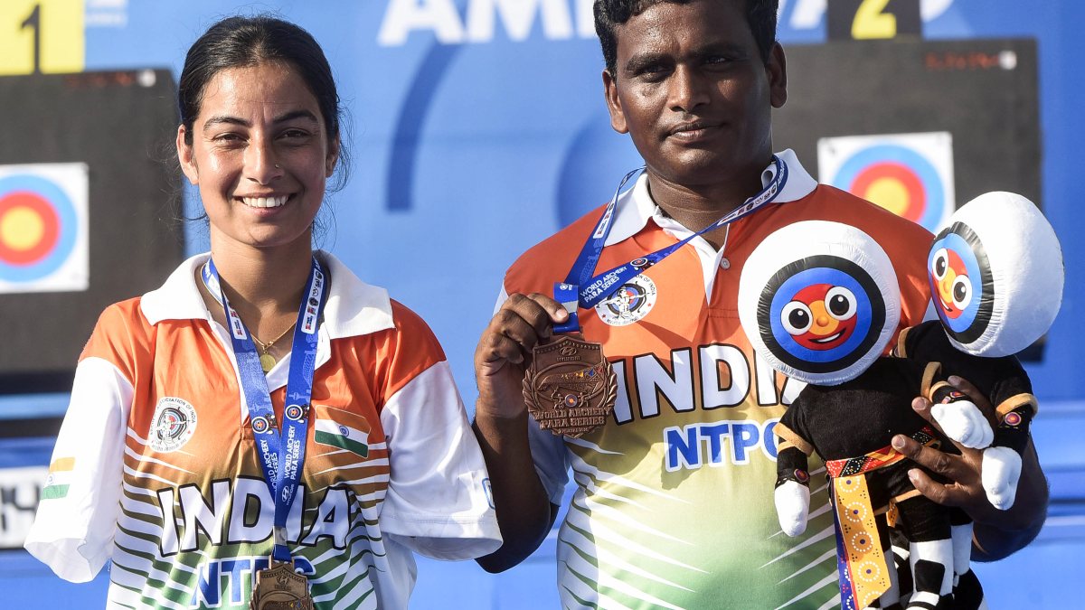 Sheetal Devi and Toman Kumar celebrate bronze at World Archery Para Series