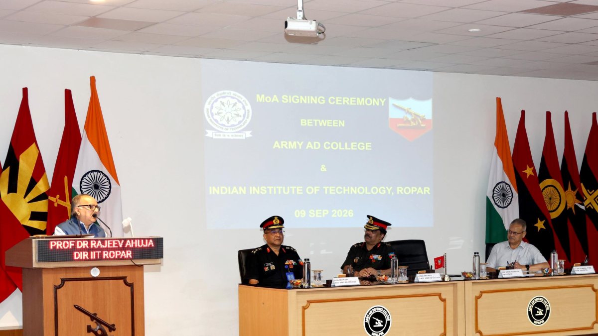 IIT Ropar signs MoU with Army Air Defence College