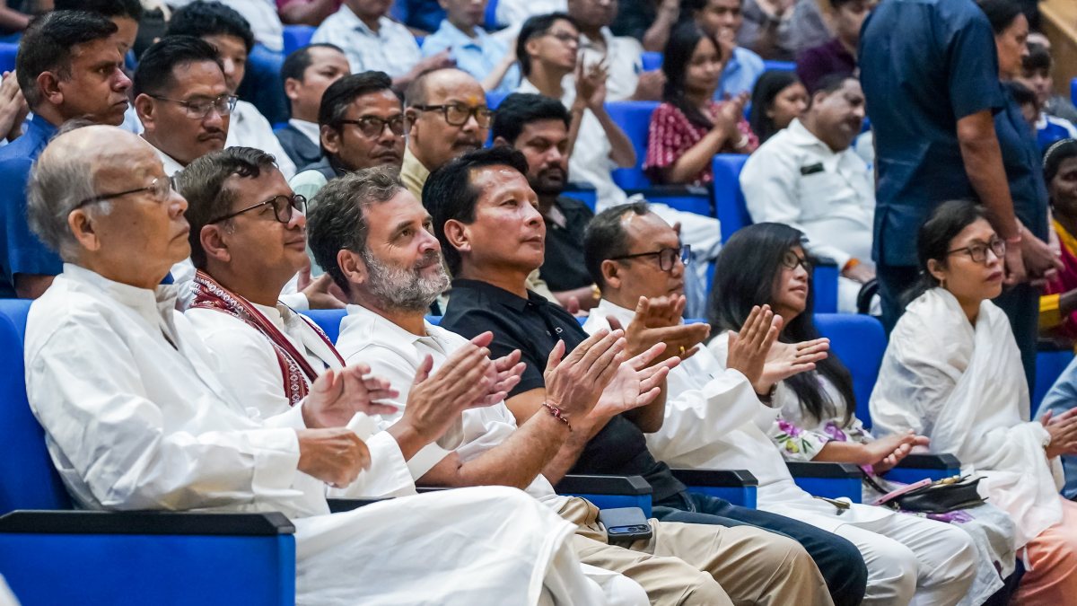 Rahul Gandhi attends memorial for Manipur musician killed in Delhi