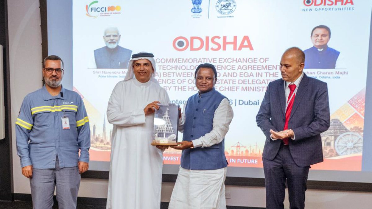 Odisha CM Mohan Charan Majhi felicitated at EGA facility in Dubai