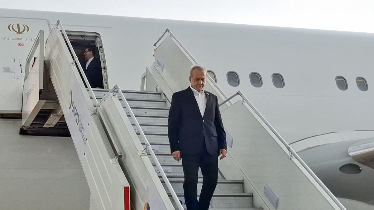 Iranian president arrives in New Delhi for BRICS summit