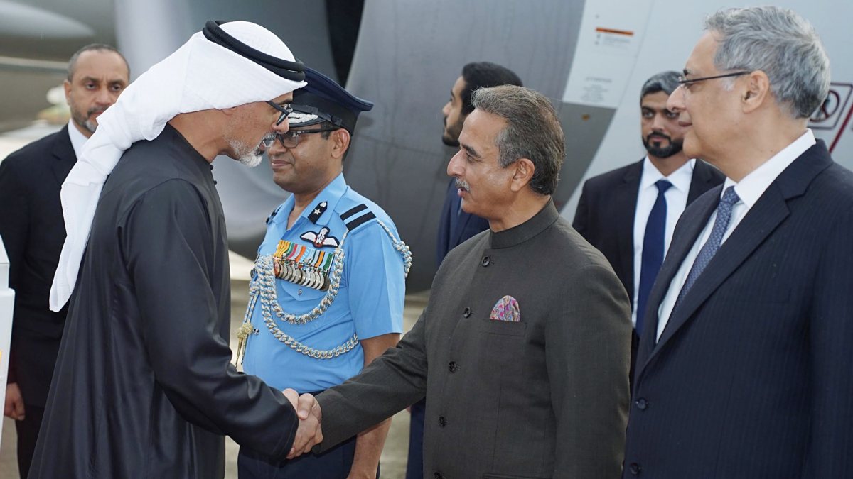 Abu Dhabi crown prince arrives in Delhi for BRICS summit