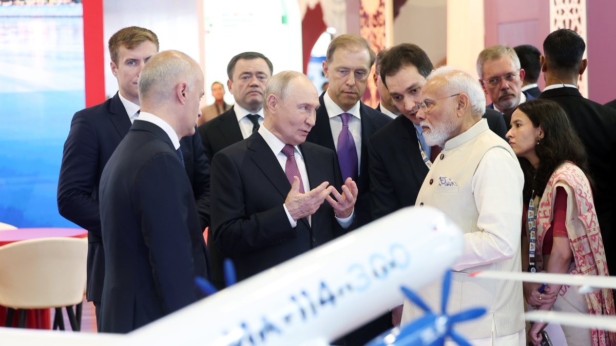Modi and Putin visit INNOPROM exhibition at BRICS Summit