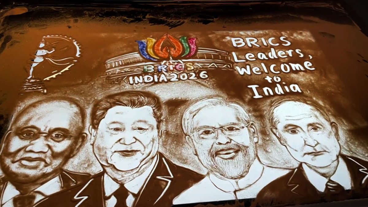 Sand artist creates Modi and world leaders art ahead of BRICS summit