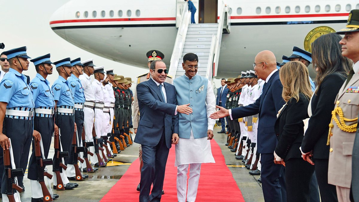 Egypt president arrives in New Delhi for BRICS summit
