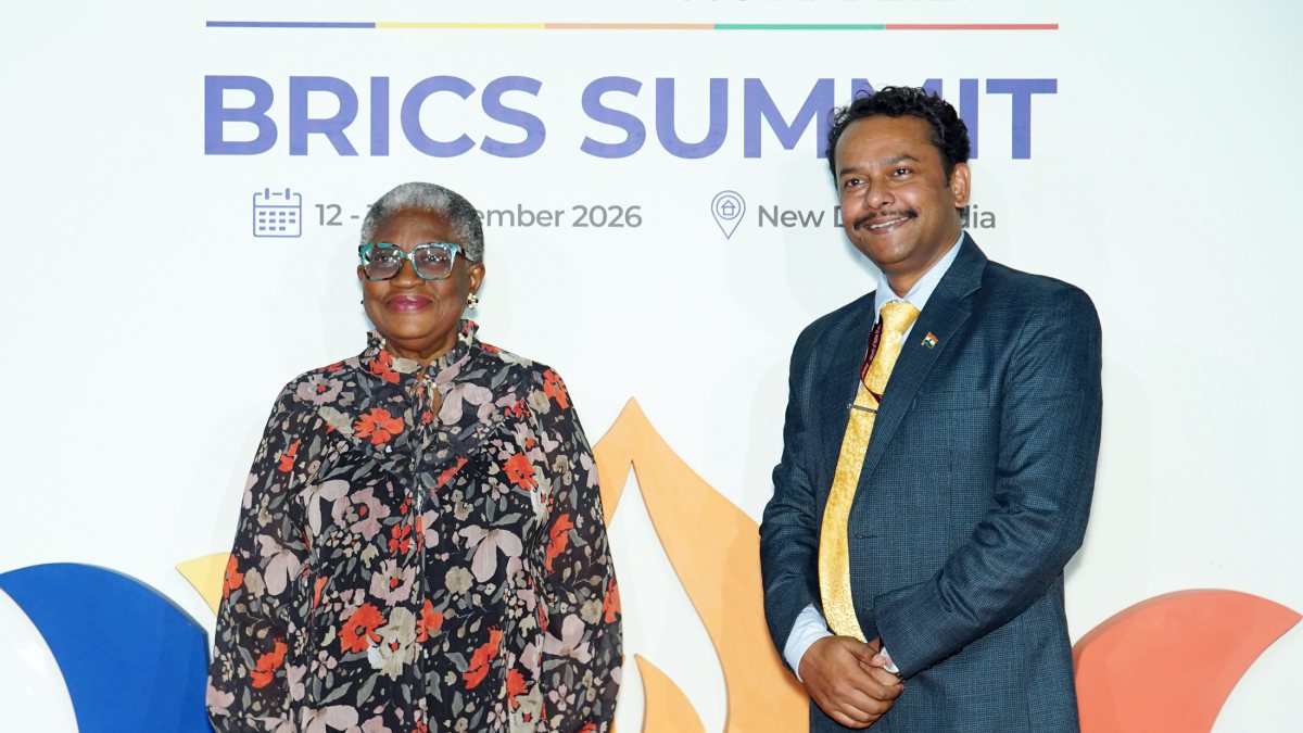 WTO chief arrives in Delhi for BRICS Summit 2026